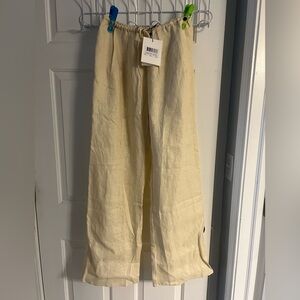 DISSH Cream Wide-Leg Trousers